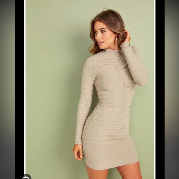 GUESS Safira Ruched Mini Bodycon dress - Picture 2 of 4